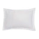 Taie D'Oreiller Unie - Satin Jacquard Uni - Blanc