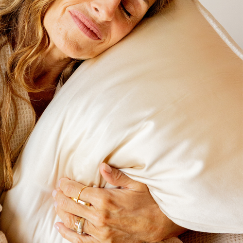 Silk And Microfiber Pillowcase - Sand