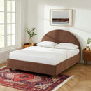 Lit Coffre Taijo - Velours Marron - Sommier Inclus