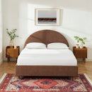 Lit Coffre Taijo - Velours Marron - Sommier Inclus