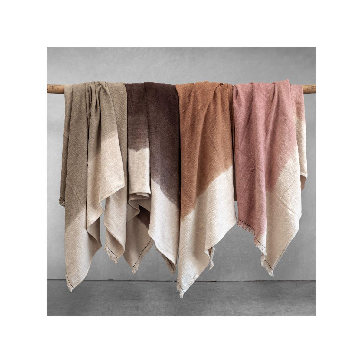 Slub Cotton Throw - Tandem - Ebony