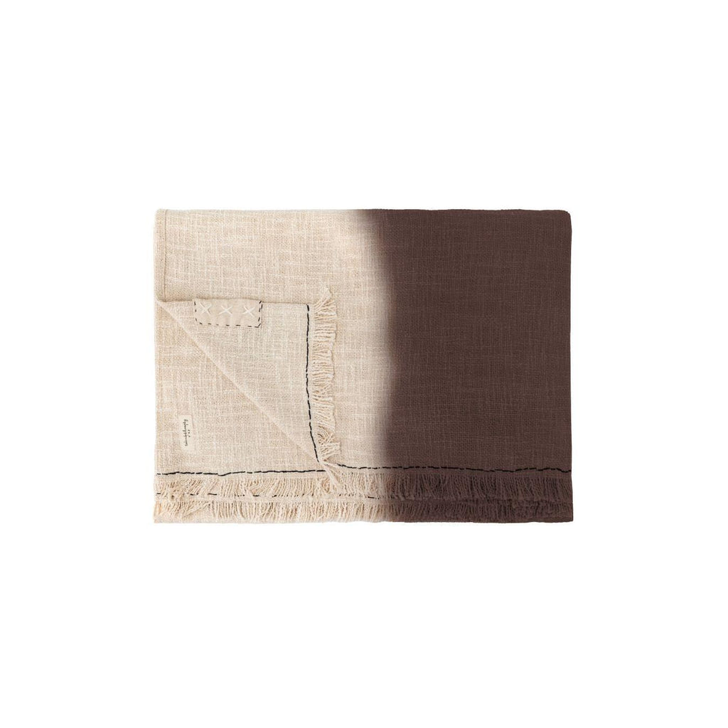 Slub Cotton Throw - Tandem - Ebony