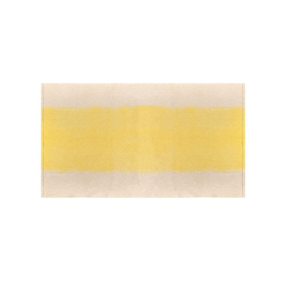 Plaid En Coton Flammé À Motif Deep Dye - Jaune