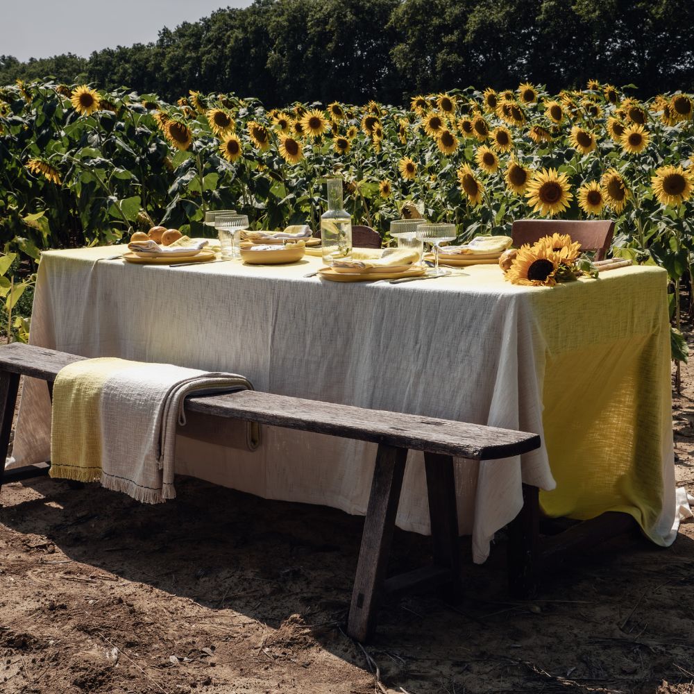 Gran mantel de algodón Tara - Color Citrus