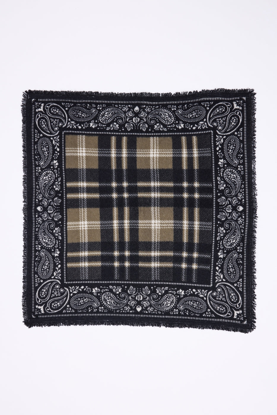 BANDANA/BANDANA/TARTAN/LEDBURRY ECOLAND BLACK-M-54*54CM