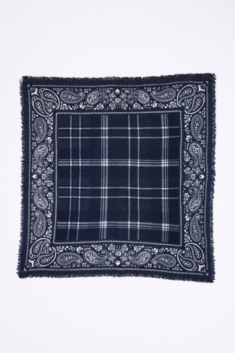 Petit Bandana Tartan - Bleu Marine - Enfant