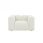 Tasta - Sillón fijo de 1 plaza - Tejido beige