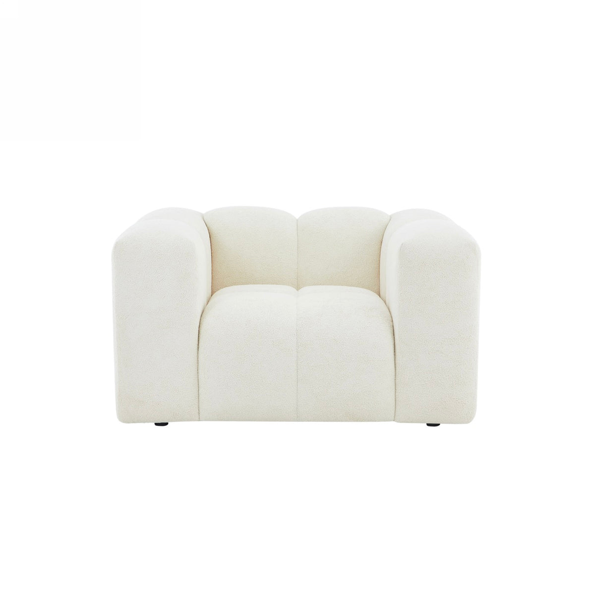 Tasta - Sillón fijo de 1 plaza - Tejido beige