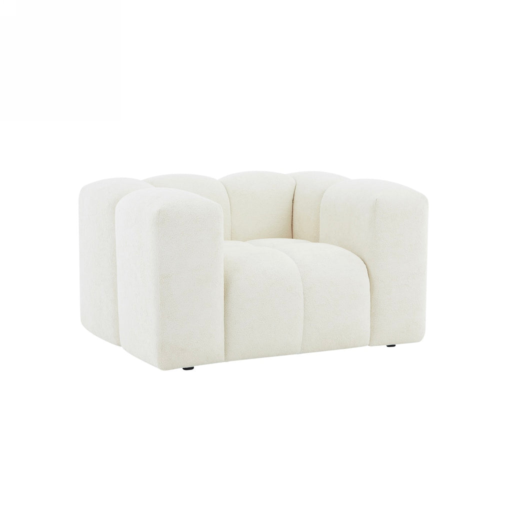 Tasta - Sillón fijo de 1 plaza - Tejido beige