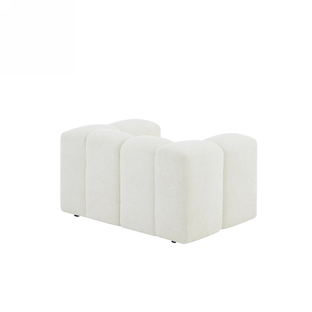 Tasta - Sillón fijo de 1 plaza - Tejido beige