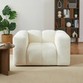 Tasta - Sillón fijo de 1 plaza - Tejido beige