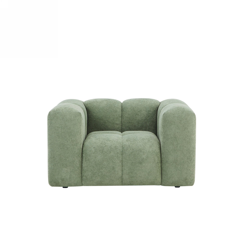 Tasta - Sillón fijo de 1 plaza - Tela verde