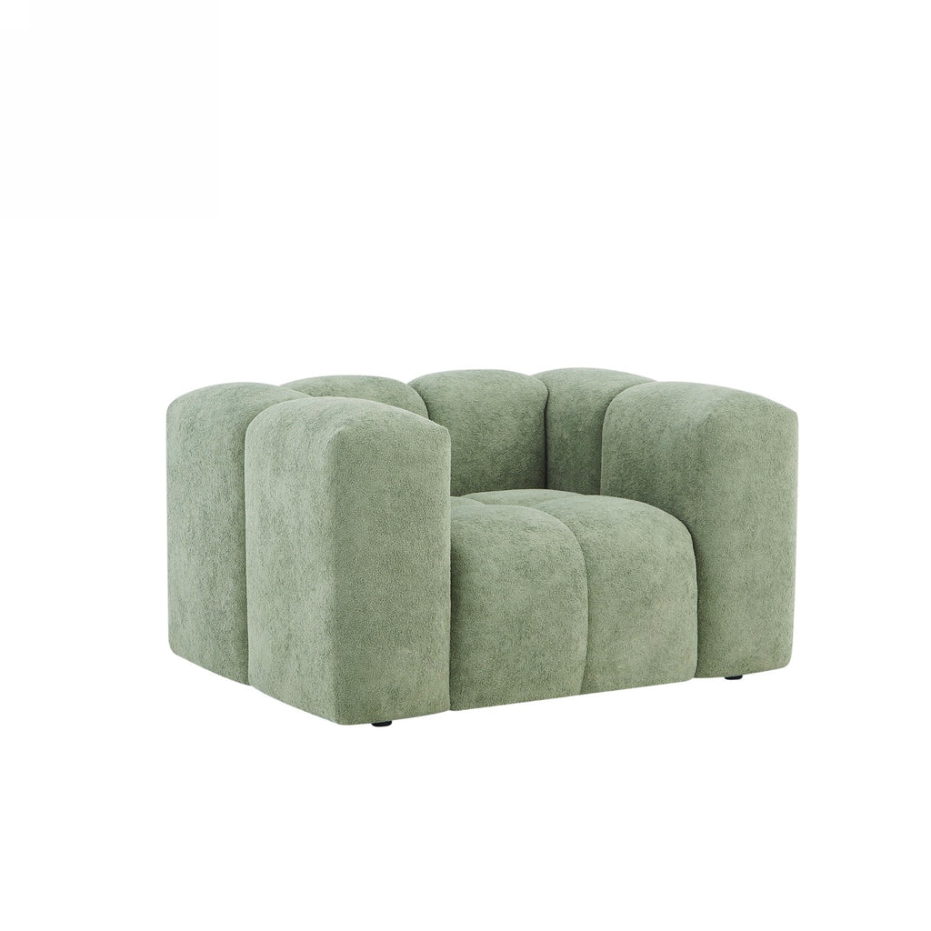 Tasta - Sillón fijo de 1 plaza - Tela verde