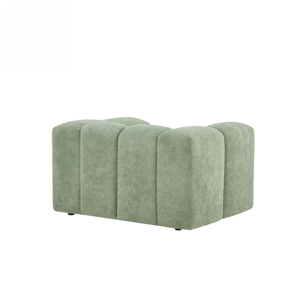 Tasta - Sillón fijo de 1 plaza - Tela verde
