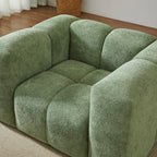 Tasta - Sillón fijo de 1 plaza - Tela verde