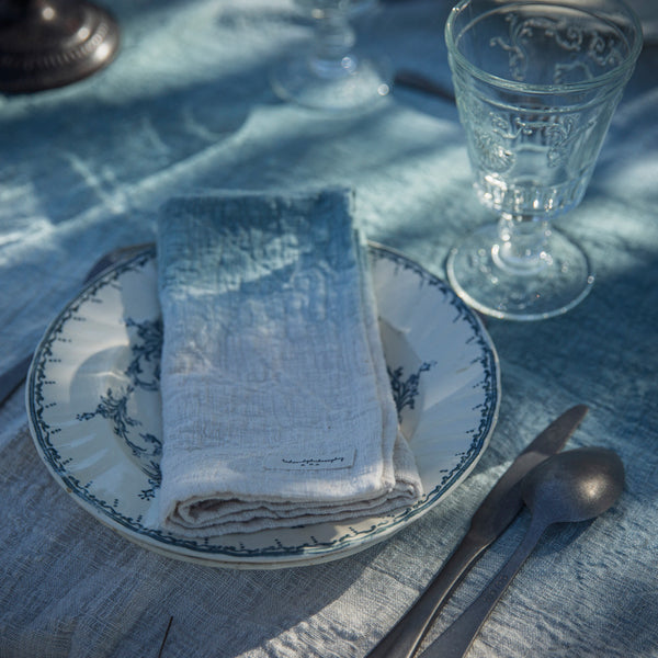 Set of 4 Tatin Cotton Napkins - Aqua