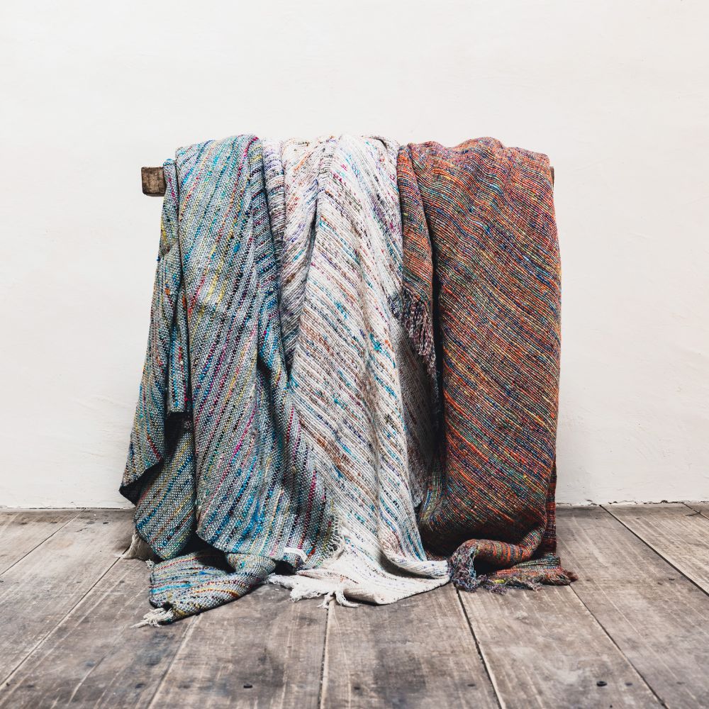Plaid de tejido manual - Coco - 140 x 220 cm