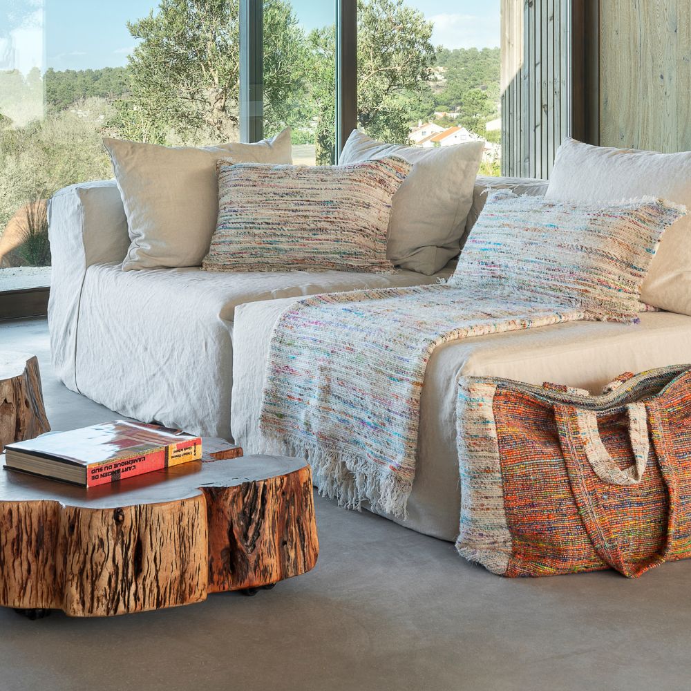 Plaid de tejido manual - Coco - 140 x 220 cm