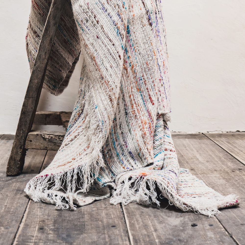 Plaid de tejido manual - Coco - 140 x 220 cm