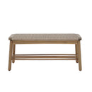 Banc Intérieur & Extérieur - Tavao - En Bois D'Acacia & Corde - Beige