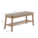 Banc Intérieur & Extérieur - Tavao - En Bois D'Acacia & Corde - Beige