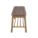 Banc Intérieur & Extérieur - Tavao - En Bois D'Acacia & Corde - Marron Clair