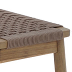 Tavao - Banco de interior y exterior - Madera de acacia y cuerda marrón claro