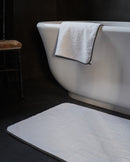 Tapis De Bain - Blanc Liseré Gris