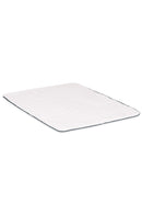 Tapis De Bain - Blanc Liseré Gris