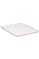 Tapis De Bain -  Blanc Liseré Rouge Basque