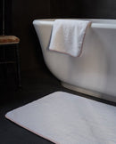 Tapis De Bain - Blanc Liseré Rose Nymphe