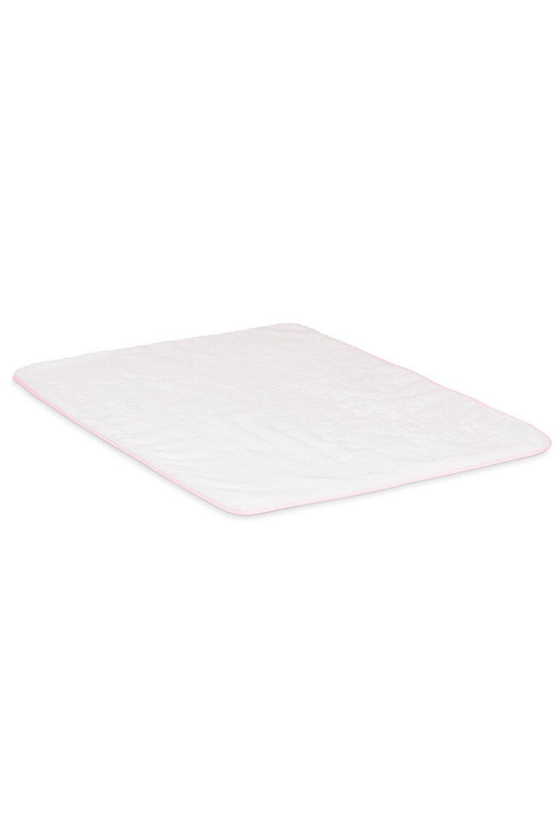 Tapis De Bain - Blanc Liseré Rose Nymphe