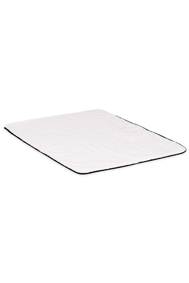 Tapis De Bain - Blanc Liseré Noir