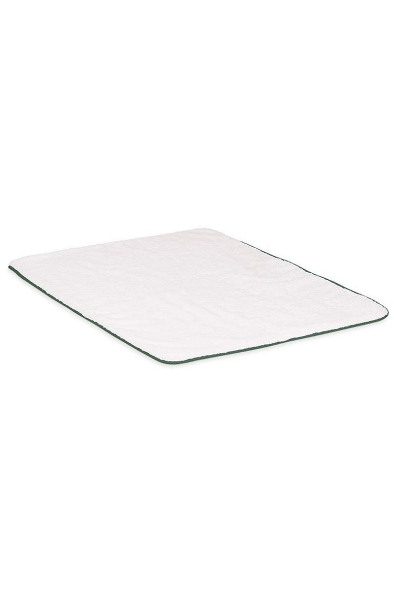 Tapis De Bain - Blanc Liseré Vert Anglais