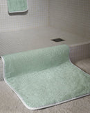 Tapis De Bain - Vert Opaline Liseré Blanc
