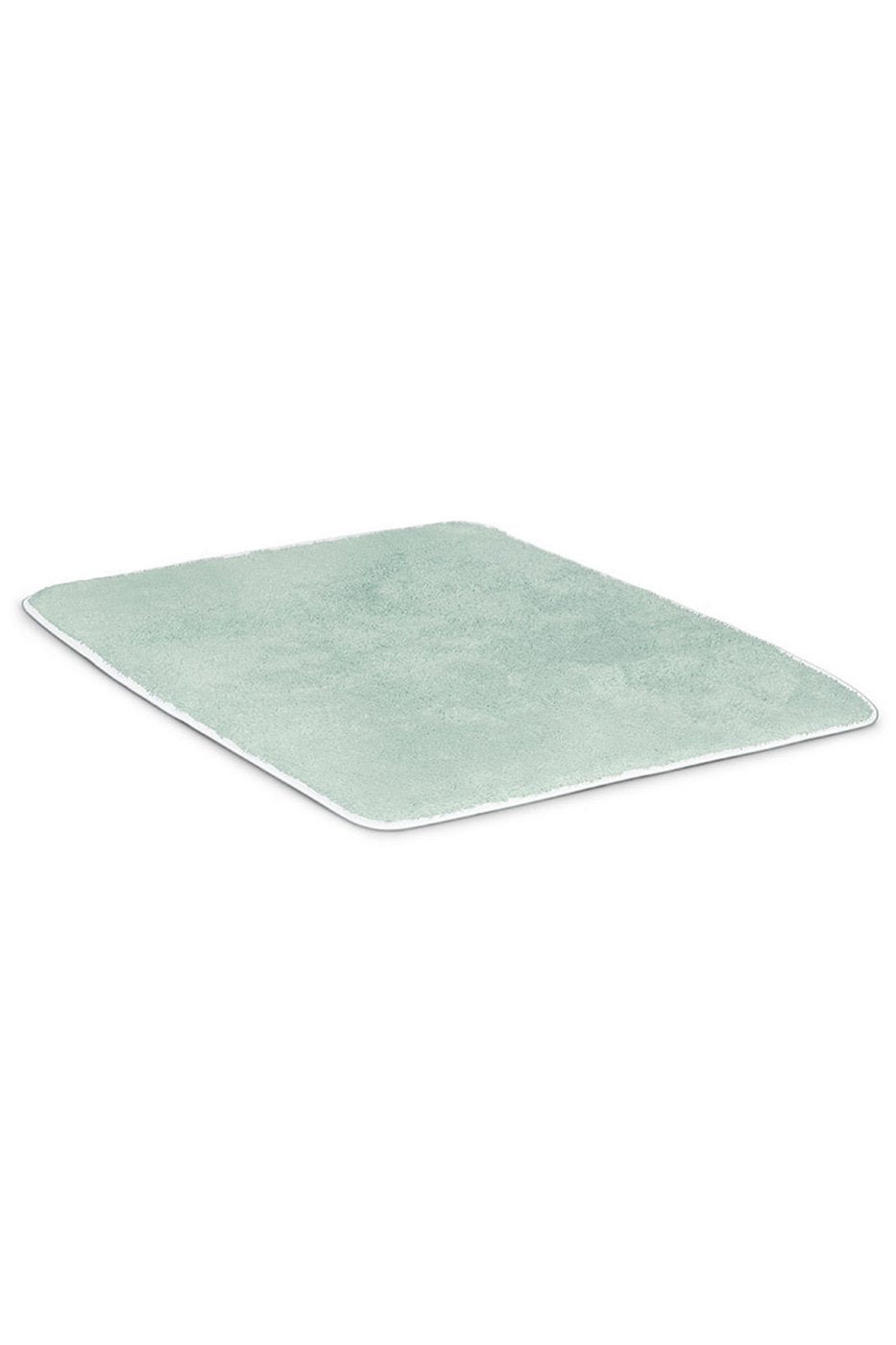Tappetino da Bagno - Verde Opalino con Profilo Bianco
