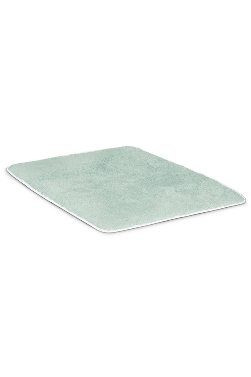 Tapis De Bain - Vert Opaline Liseré Blanc