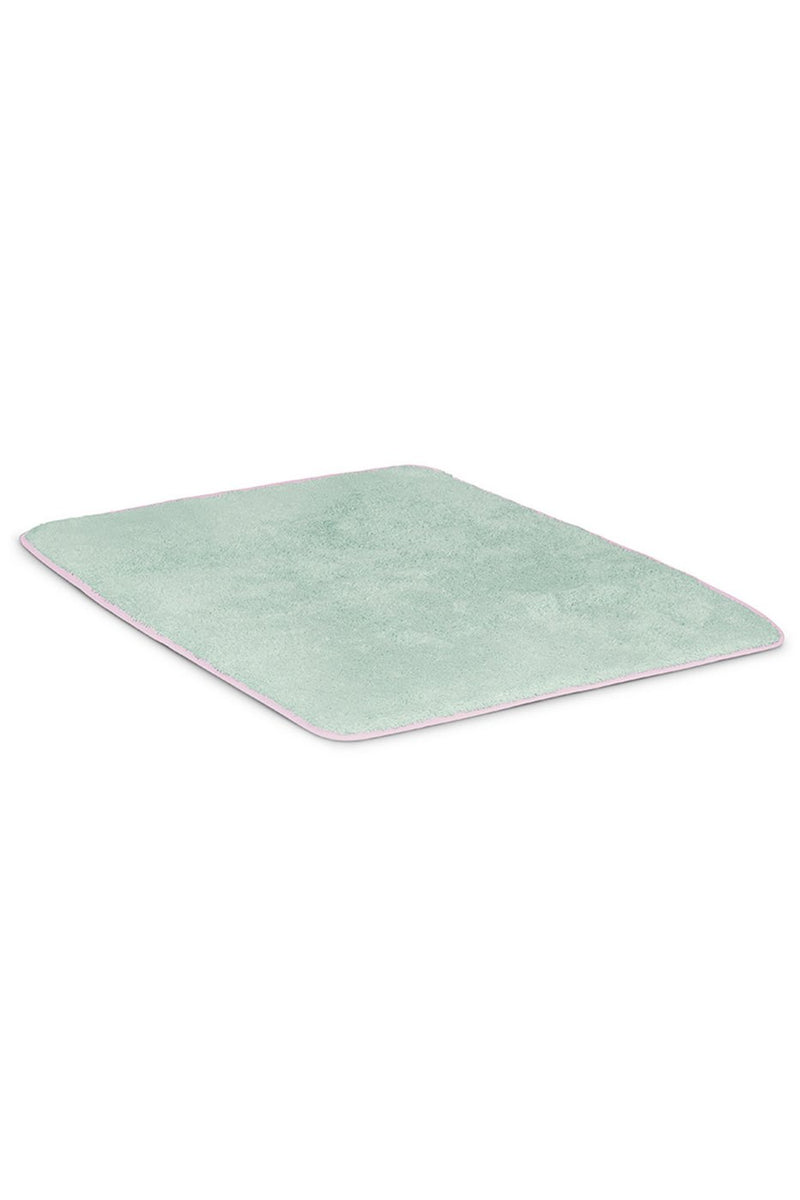 Tapis De Bain - Vert Opaline Liseré Rose Nymphe