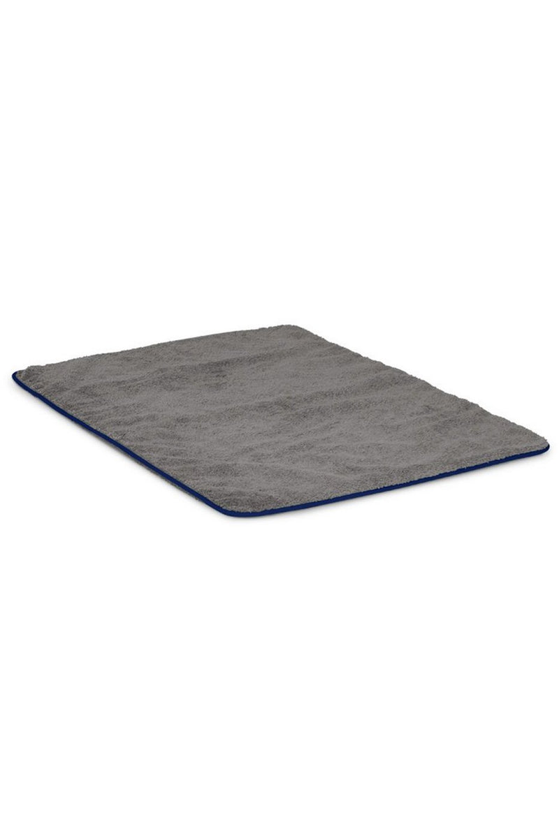 Tapis De Bain - Gris Liseré Bleu