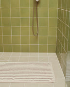 Tappetino Da Bagno - Beige A Righe Marroni