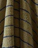 Tapis De Bain - Vert Rayé Bleu