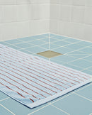 Tapis De Bain - Bleu Rayé Rouge