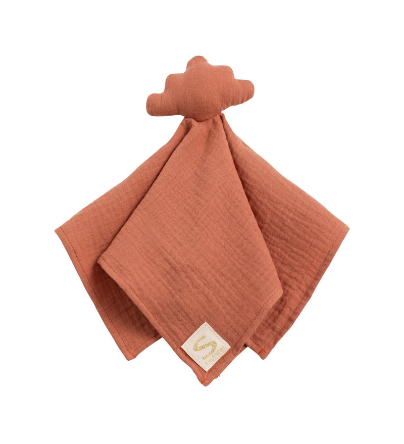 Gigoteuse Bébé Hiver En Double Gaze De Coton Et Son Doudou Mouchoir - Rouge