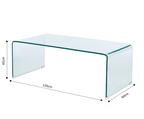 Ginza - Table Basse - Verre Trempé - Transparent