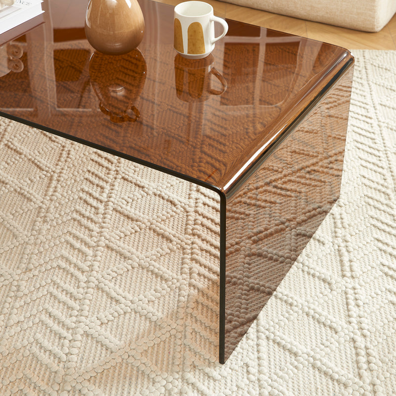 Table Basse Ginza - Verre Trempé Ambré