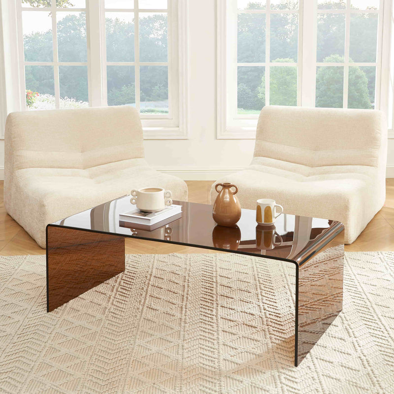 Table Basse Ginza - Verre Trempé Ambré