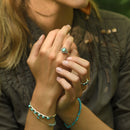 Bague Junon Turquoise 0,15 Et Argent Massif