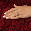 Bague Sajino Turquoise 0,09Ct Et Argent Massif