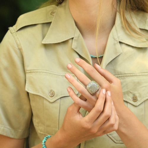 Bague Pisko Argent Massif