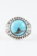 Bague Xochitl Turquoise Et Argent Massif